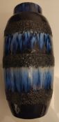 A West German Blue Pottery Vase. 15