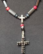 A Stunning 925 Sterling Silver Necklace With A Cross That Could Be 9ct White Gold.