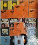 A Collection of 24 X Abba and Related Vinyl Singles. Including Promos.