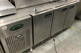 Title: Foster 3 Door Undercounter FridgeDescription: Foster 3 Door Undercounter Fridge, Tested.