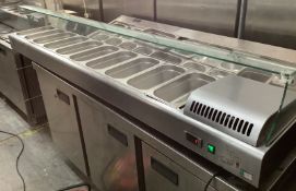 Title: Lincat Table Top Refrigerated Salad Bar With Glass Sneezeguard   Description: Lincat Table
