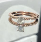 Beautiful Natural 0.67 CT Natural Solitaire Diamond Ring With 18k Gold