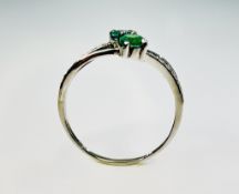 Beautiful Natural Emerald Ring With Natural Diamonds & Platinum 950