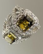 4.17Ct Natural Alexandrite Ring Unheated/Untreated With Diamonds & 18k Gold