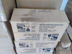Box of 200 90L 15kg Heavy Duty Black Refuse Sacks. Size: 737X965mm