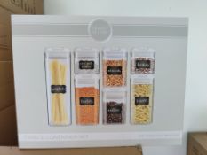 George Oliver Set of 7 Premium Vacuum Seal Storage Containers (RRP £40)
