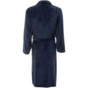 Ben Sherman Navy Fleece Dressing Gown / Tie Front Robe With Pockets XXL £50