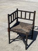 Antique Victorian Oak Child’s Bobbin Chair