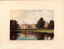 Compton Verney Warwickshire Gilt-Edge Coloured Antique Book Plate.