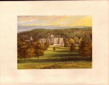 Capernwray Hall Carnforth Lancashire Gilt-Edge Coloured Antique Book Plate.