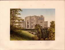 Birr Castle Co Offaly Ireland Gilt-Edge Coloured Antique Book Plate.