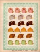 Petits Fours Glaces T. Percy Lewis & A.G Bromley Antique Chromolithograph Print.