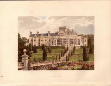 Easton Hall Lincolnshire Gilt-Edge Coloured Antique Book Plate.