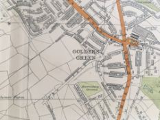 Bacons Rare London & Suburbs c1926 Map Hackney Stratford Clapton Leyton.