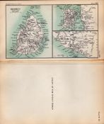 Indian Ocean Chart Double Sided Antique 1896 Map.