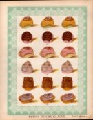 Petits Fours Glaces 3 T Percy Lewis & A.G Bromley Antique Chromolithograph Print