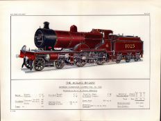 The North British Railway Coloured Detailed Antique Book Plate.