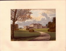 Castle Coole Enniskillen Ireland Gilt-Edge Coloured Antique Book Plate.