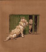 Cecil Aldin Original Antique Illustration Mac a White West Highland Terrier-21.