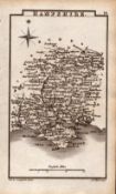 Hampshire Antique Copper Engraved George IV Map by Sidney Hall.