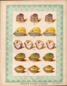 Petits Fours Glaces 5 T. Percy Lewis & A.G Bromley Antique Chromolithograph Print5