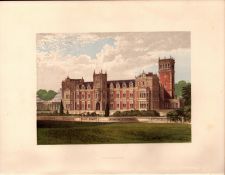Somerleyton Hall East Suffolk Gilt-Edge Coloured Antique Book Plate.