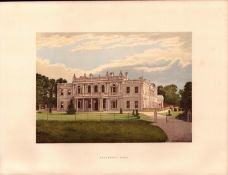 Rolleston Hall Staffordshire Gilt-Edge Coloured Antique Book Plate.