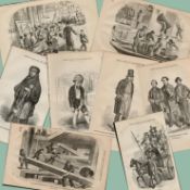 Collection 20 Antique Rare Woodcut Prints 1864 Henry Mayhew London.