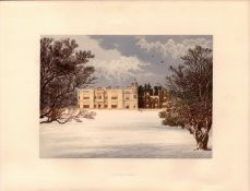 Eshton Hall North Skipton Yorkshire Gilt-Edge Coloured Antique Book Plate.