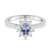 New! AA Tanzanite and Natural Cambodian Zircon Ring & Earrings