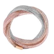 New! Maestro Collection - 9K Tricolour Gold Stretchable Mesh Ring