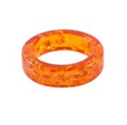 New! Natural Baltic Amber Carved Ring