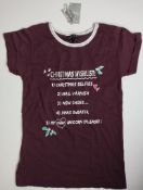 14 x Girls Christmas Cotton T-Shirt New Tags Age 9 10/11 Matalan RRP £98