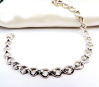 Sterling Silver White Topaz Gemstone Bracelet With Gift Box