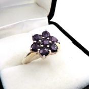 Sterling Silver Amethyst Ring New With Gift Pouch