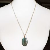 Sterling Silver Labradorite Necklace Sterling 30 Grams