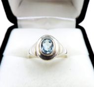 Sterling Silver Swiss Blue Topaz Ring