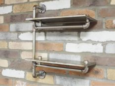 Silver Industrial Pipework Shelf