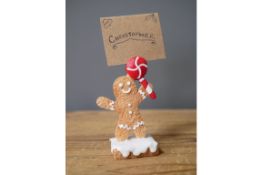 Set of 4 Gingerbread Name Card Holders