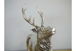 Silver Stag on Base Ornament