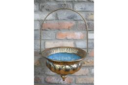 Set of 2 Golden Hanging Planters