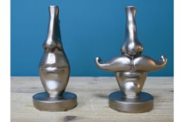 His and Hers Golden Glasses Holders