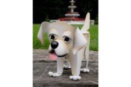 Metal Labrador Planter with Wobbly Head