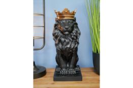 Black Majestic Lion Ornament