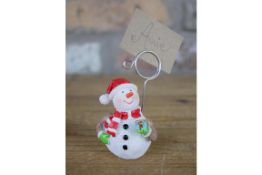 Set of 4 Snow Man Name Card Holders