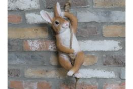 Hanging Rabbit on a Rope Garden/Home Ornament