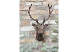 Wood Effect Stag Head Wall Ornament