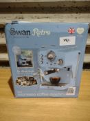 Swan Retro espresso coffee machine. RRP £80 - GRADE U