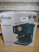 Swan Espresso Machine Pine Green. RRP £120. Grade U