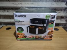 Tower 9L Dual Basket Air Fryer. RRP £100. Grade U